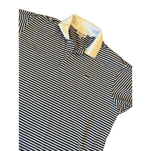 Lacoste Classic Fit Polo Navy Striped Men's XXL 100% Cotton Made in Peru